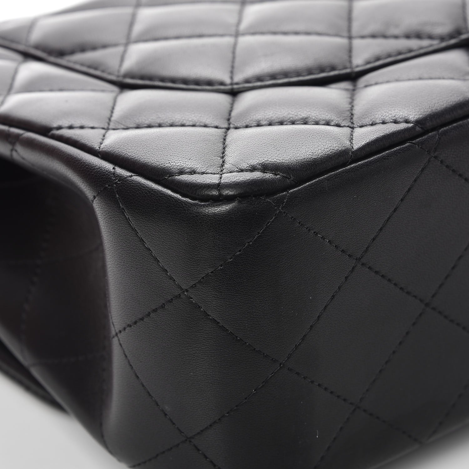 Chanel Lambskin Quilted Jumbo Double Flap Black 12 of 13