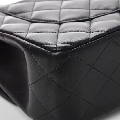Chanel Lambskin Quilted Jumbo Double Flap Black 12 of 13