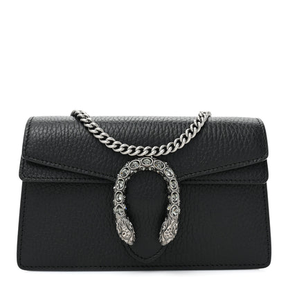 Gucci Calfskin Super Mini Dionysus Shoulder Bag Black 1 of 11