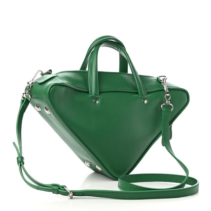 Balenciaga Shiny Day Calfskin S Triangle Duffle Vert Irlandais 3 of 8