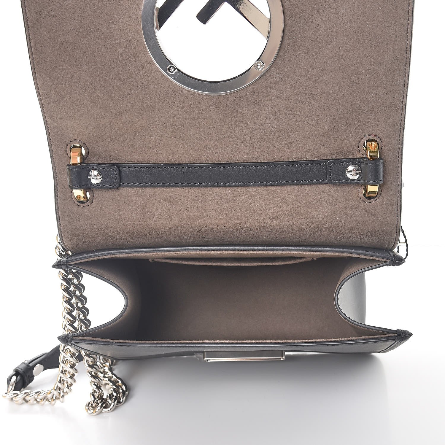 Fendi Vitello Century Opaco F is Fendi Small Kan I Shoulder Bag Black 6 of 9