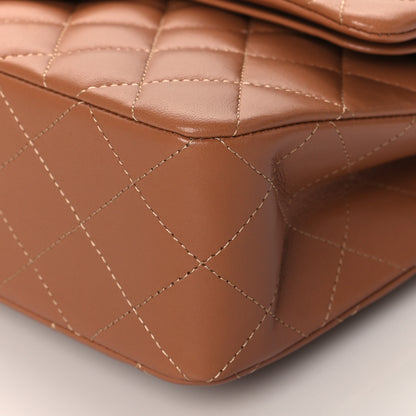 Chanel Lambskin Quilted Small Double Flap Brown 10 of 11