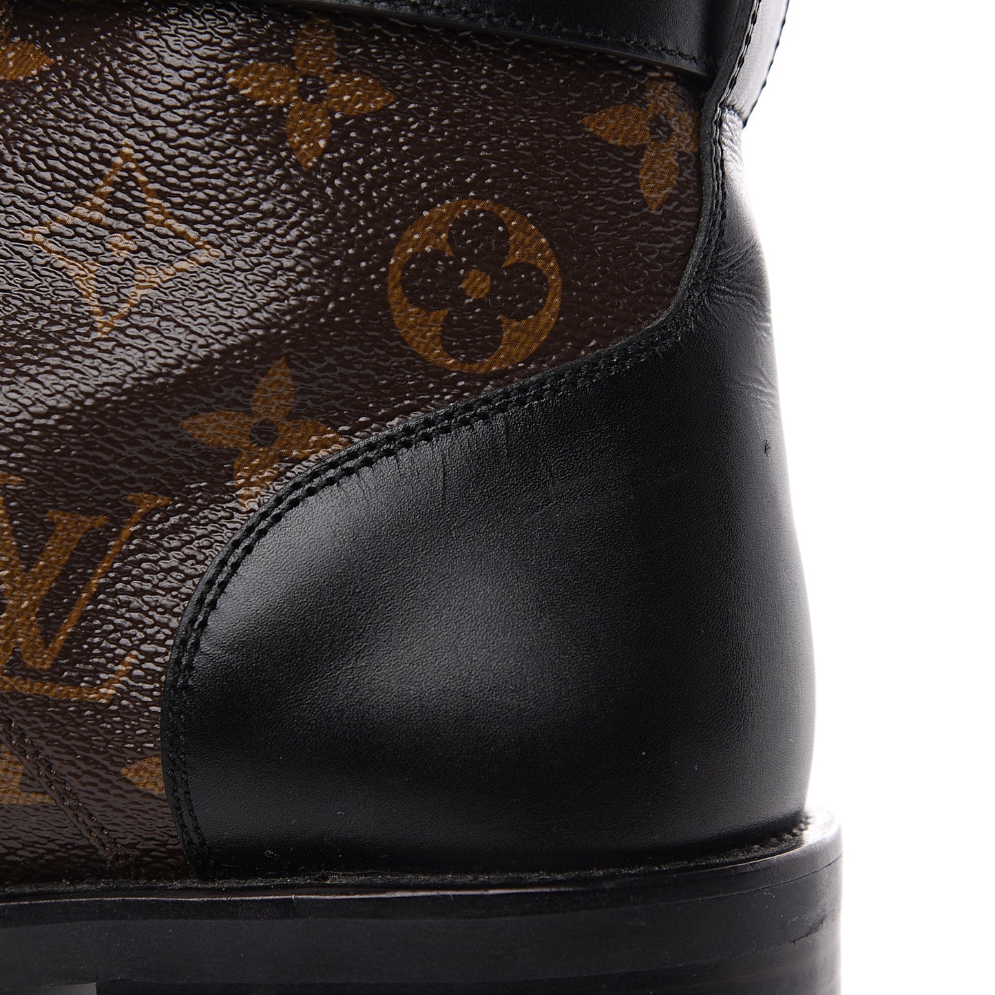 Calfskin Monogram Wonderland Flat Ranger Boots 37.5 Black