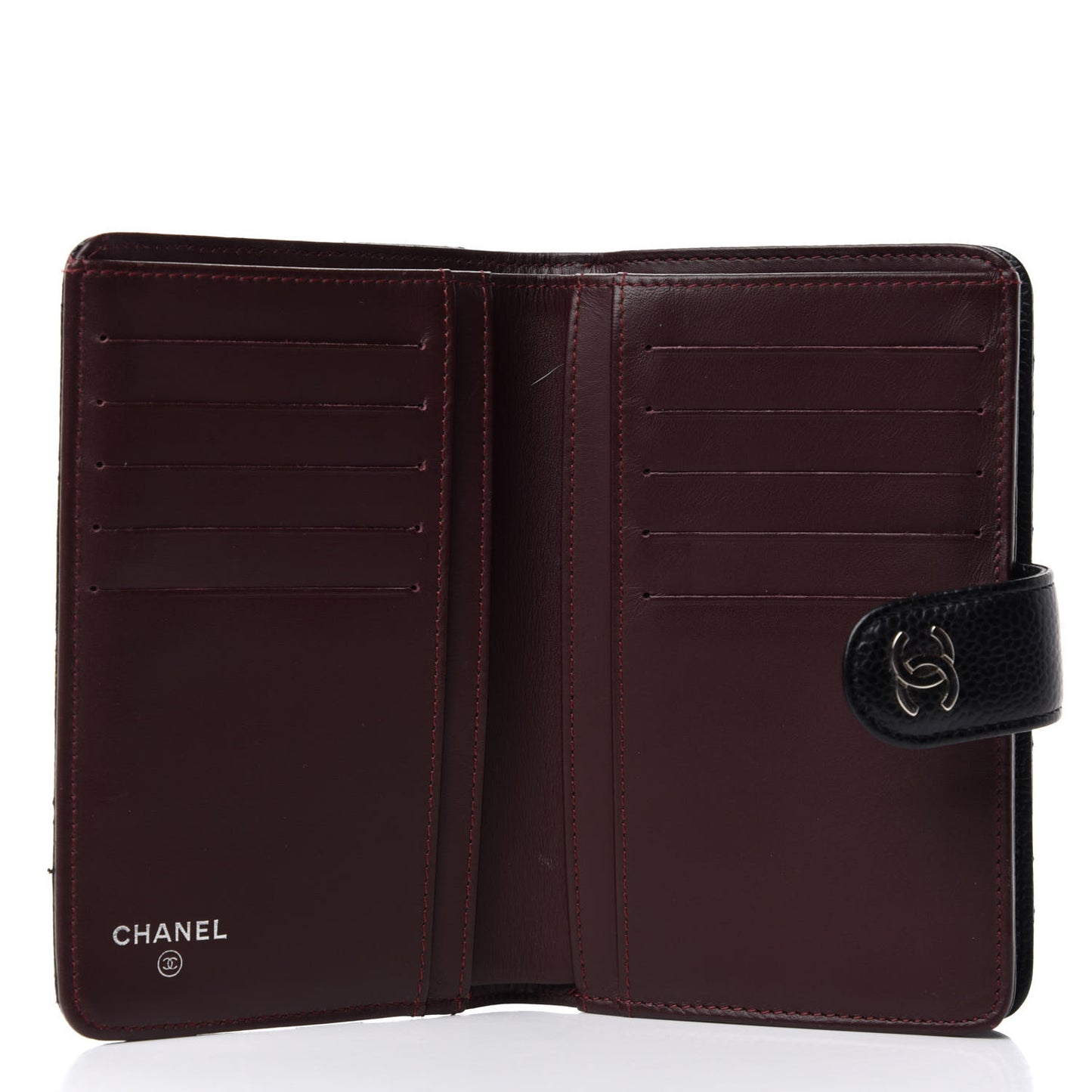 Caviar Quilted Zipped Pocket Wallet Black