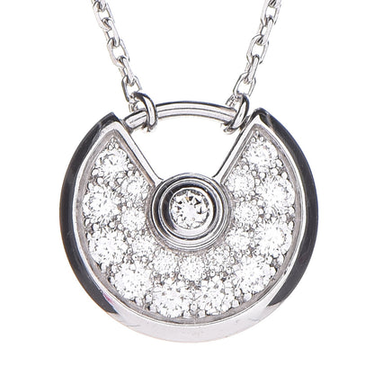 Cartier 18K White Gold Diamond XS Amulette de Pendant Necklace 4 of 7