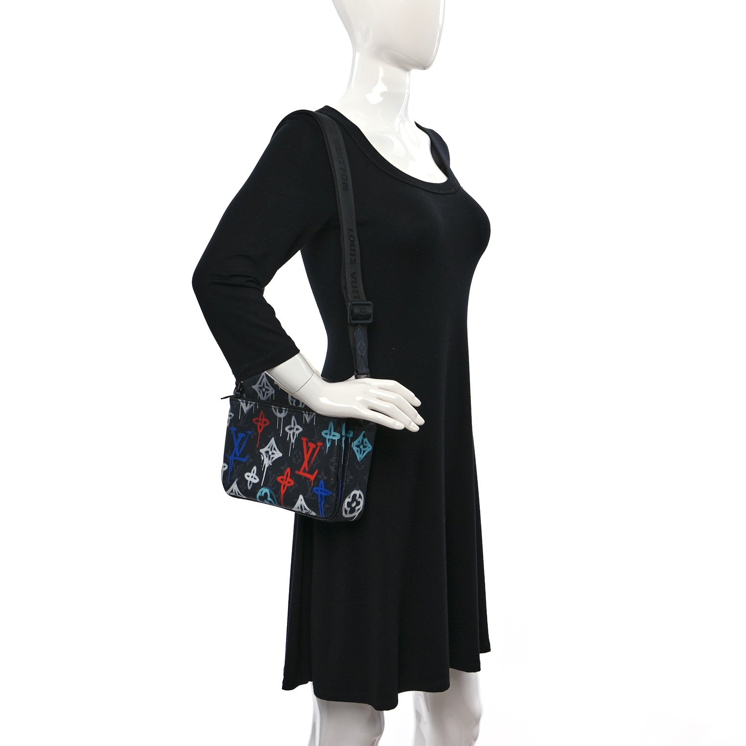 Louis Vuitton Monogram Eclipse LV Graffiti Trio Messenger Multicolor 2 of 9