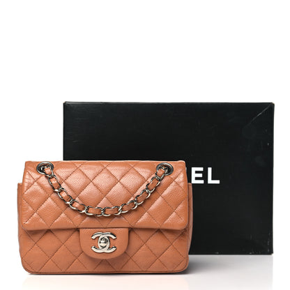 Chanel Caviar Quilted Mini Rectangular Flap Light Brown 15 of 15