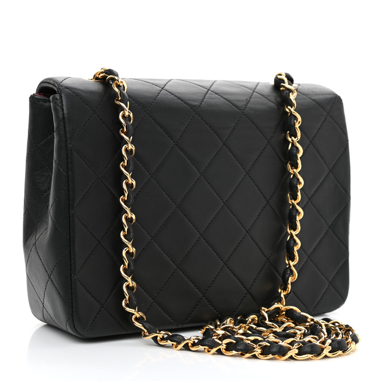 Chanel Lambskin Quilted Mini Square Flap Bag Black 3 of 10