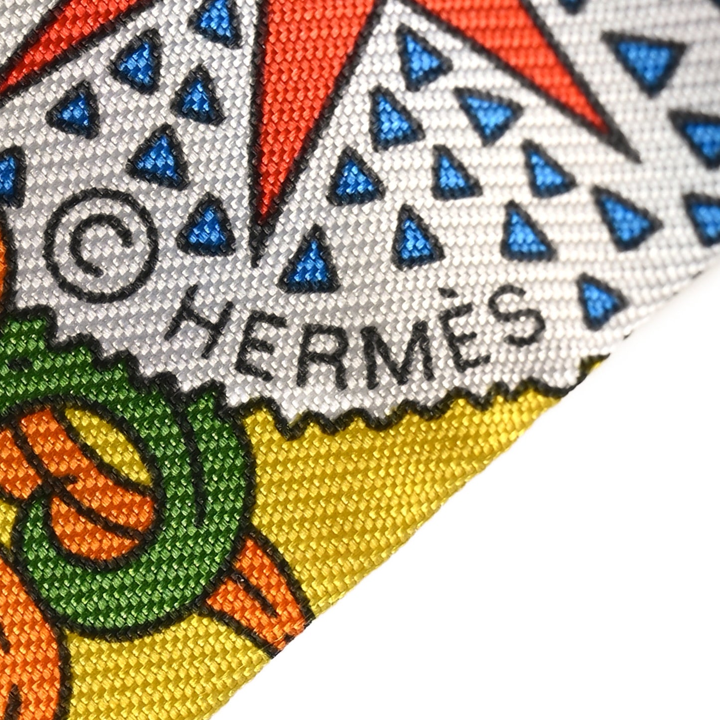 Silk De l'Ombrelle Aux Duels Sticker Twilly Black Bleu Jaune Vif