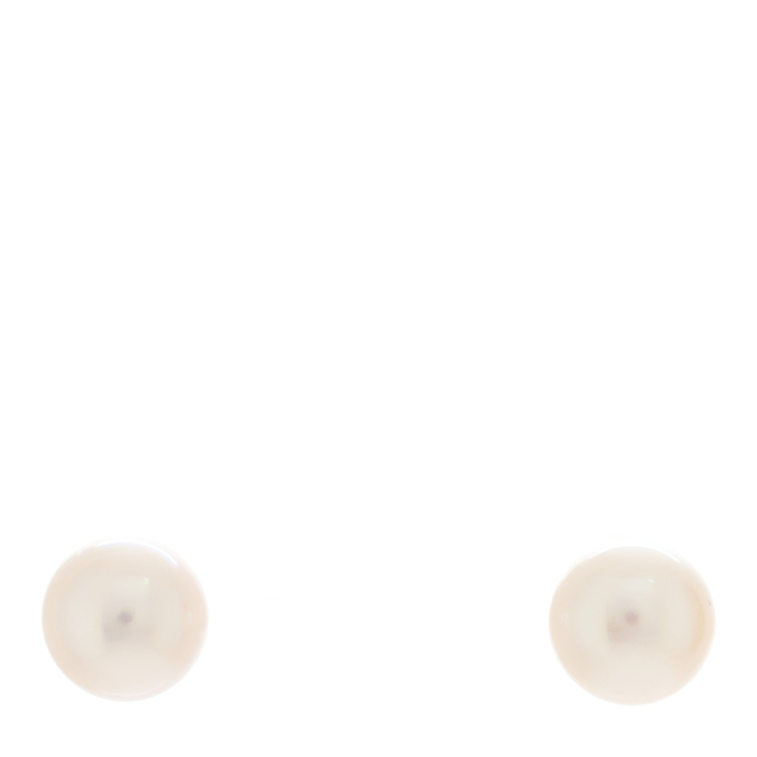 Tiffany 18K White Gold Akoya Pearl 6-6.5mm Signature Earrings 1 of 5