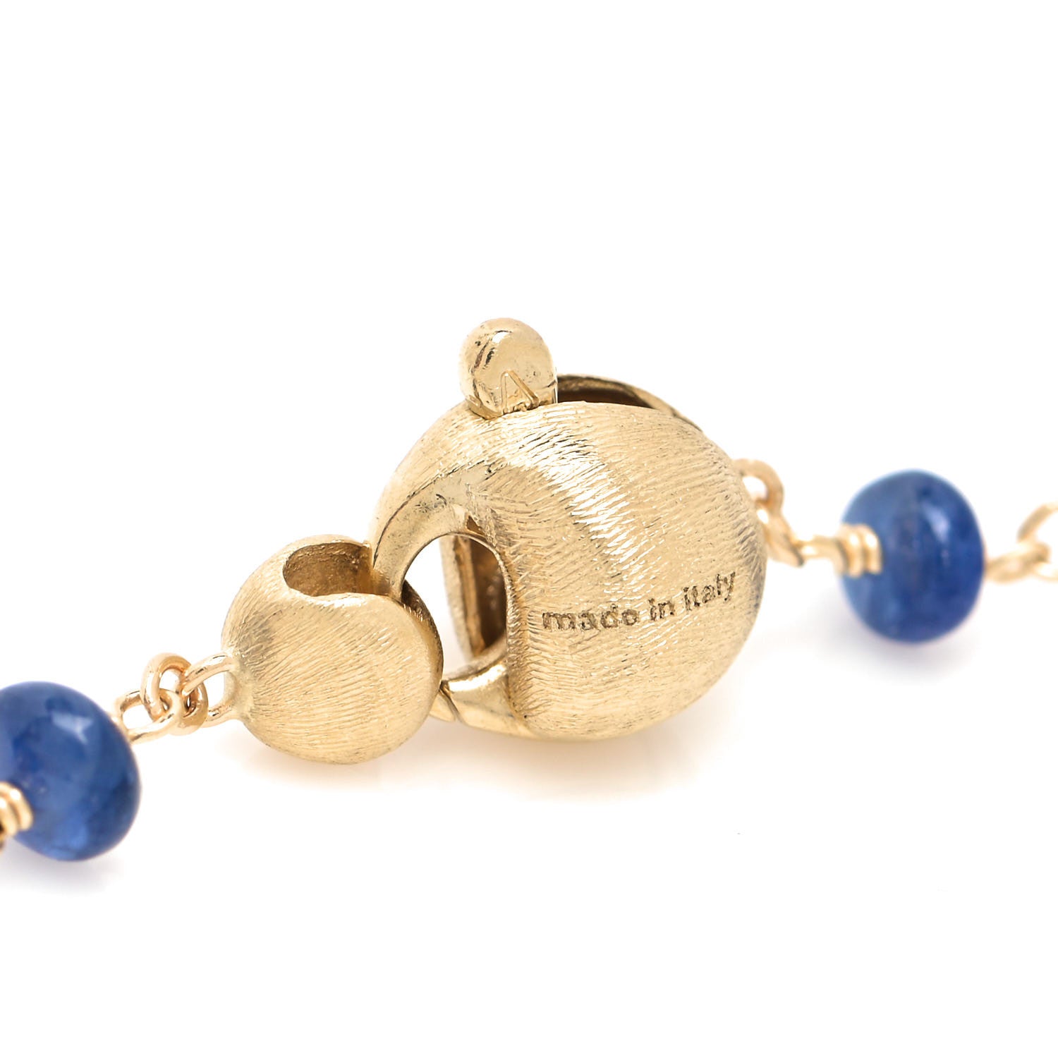 Marco Bicego 18K Yellow Gold Blue Sapphire Africa Bracelet 5 of 5