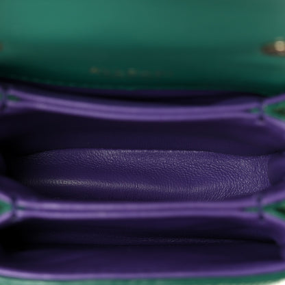 Bulgari Galuchat Serpenti Reverse Micro Top Handle Emerald Green 5 of 12