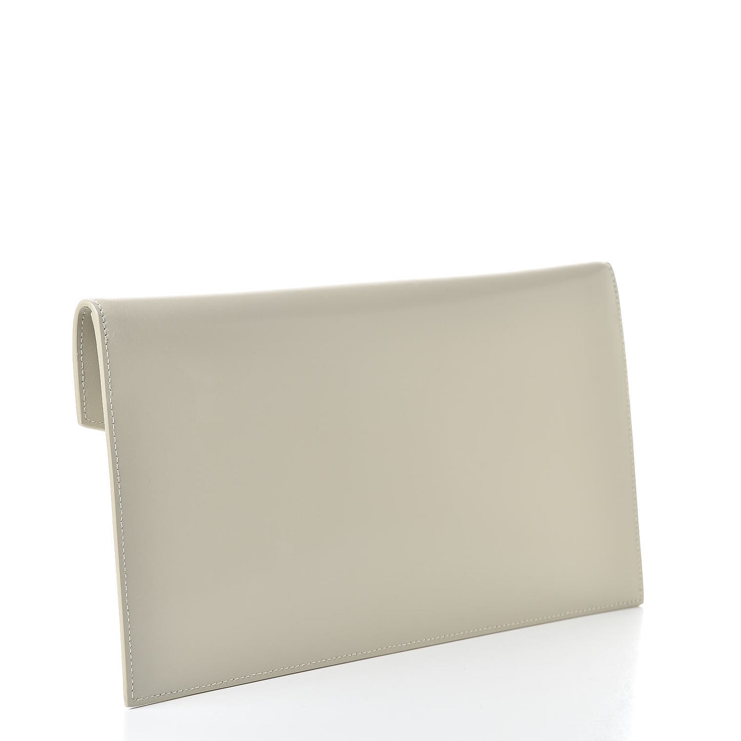Smooth Shiny Calfskin Uptown Pouch Crema Soft