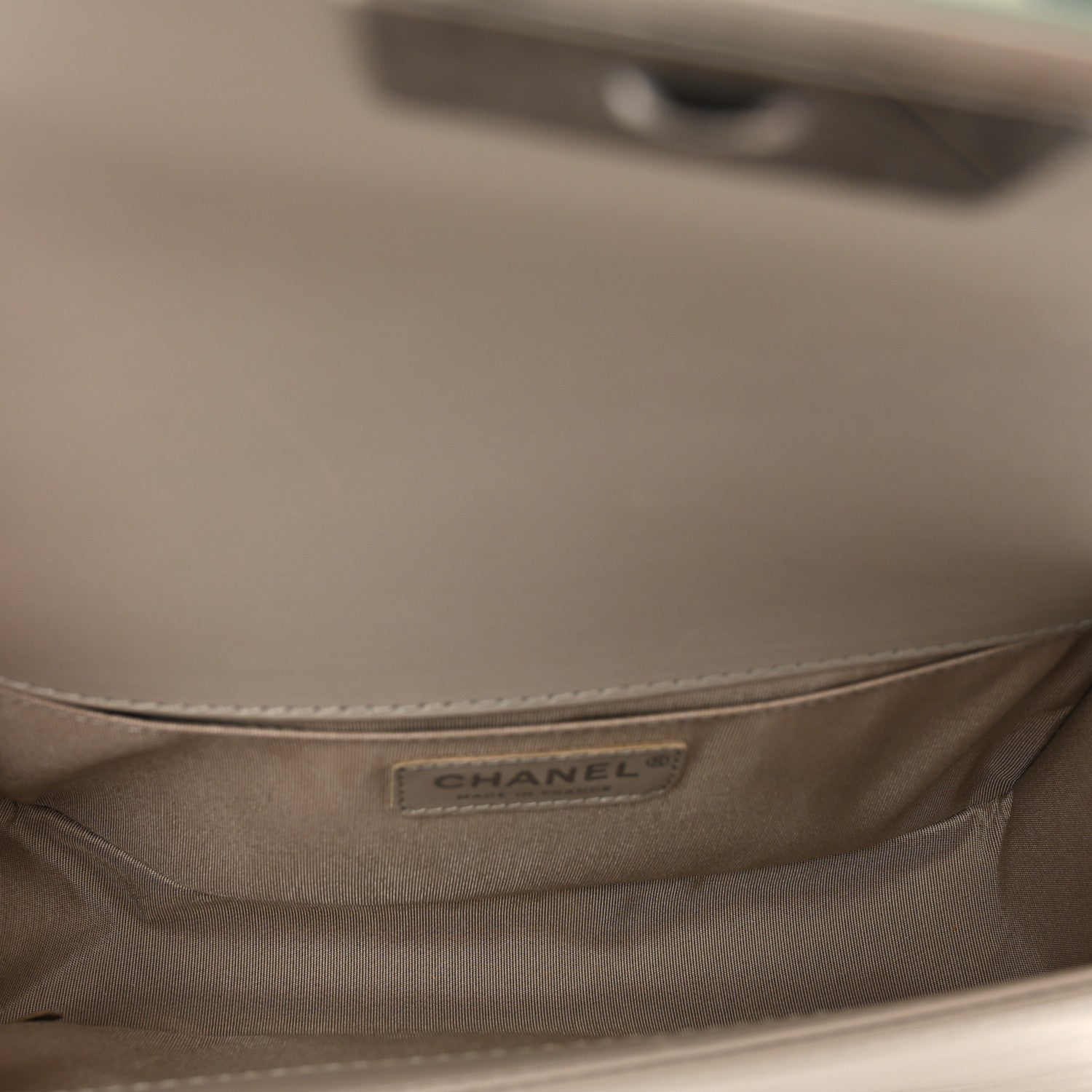 Chanel Lambskin Quilted Medium Top Handle Boy Flap Grey Green Red 6 of 11