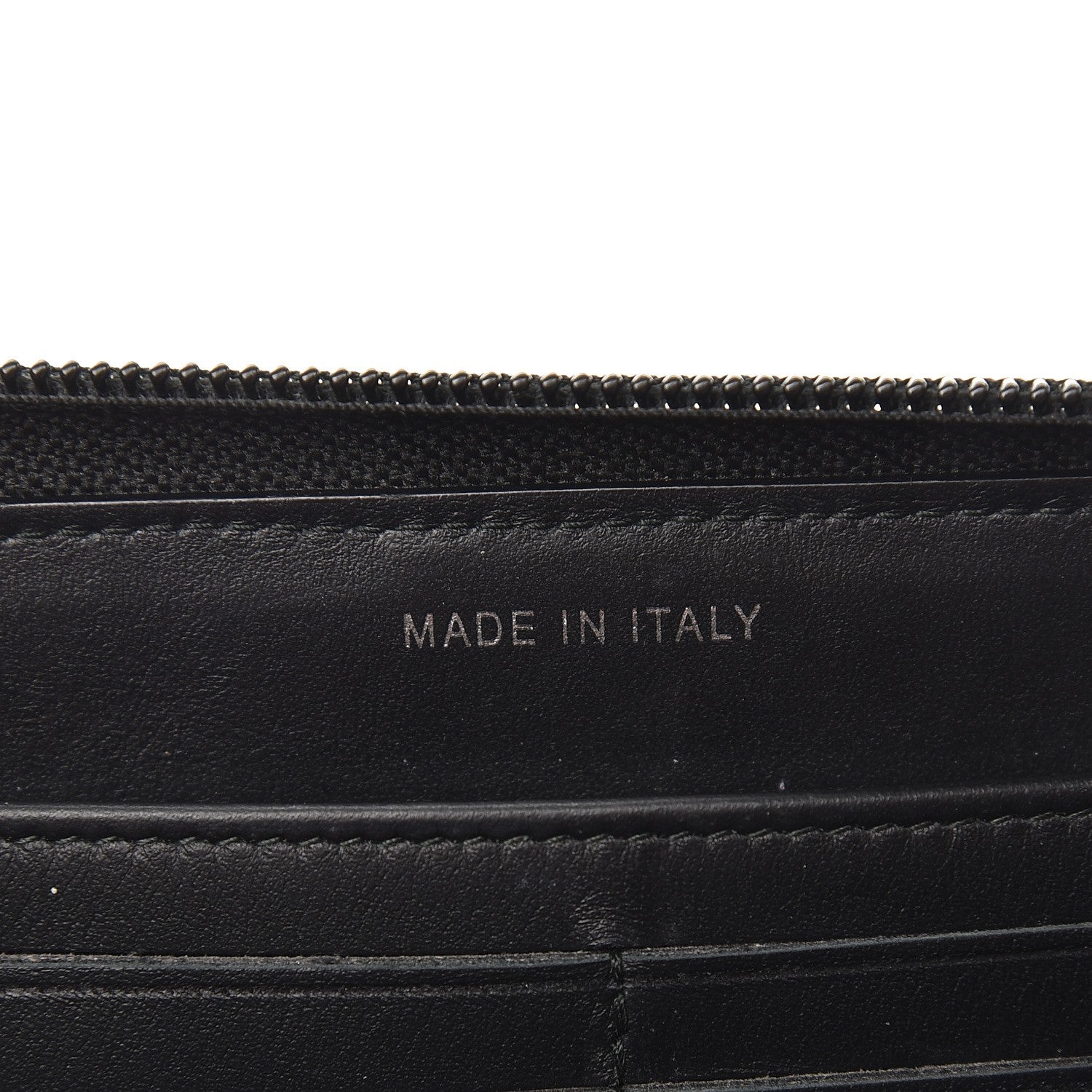 Chanel Calfskin Painted Chevron Embossed Large Boy Zip Wallet Black 7 of 9
