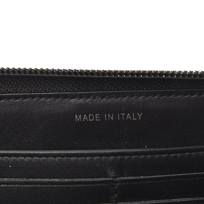 Chanel Calfskin Painted Chevron Embossed Large Boy Zip Wallet Black 7 of 9