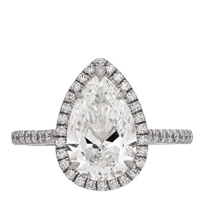 Tiffany Platinum Diamond 2.04ct Soleste Pear Cut Ring 52 6 1 of 7