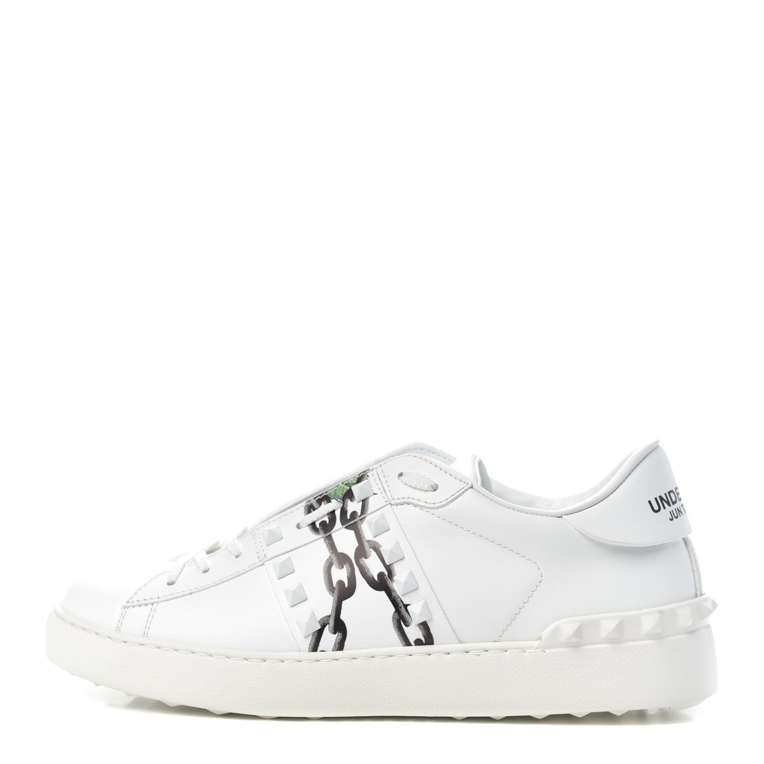 Valentino Garavani X UNDERCOVER Calfskin Womens Untitled Rockstud Open Sneakers 41 White 1 of 10