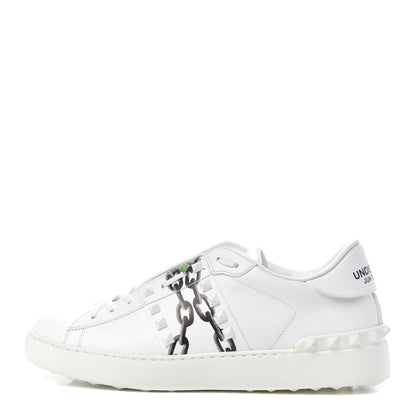 Valentino Garavani X UNDERCOVER Calfskin Womens Untitled Rockstud Open Sneakers 41 White 1 of 10