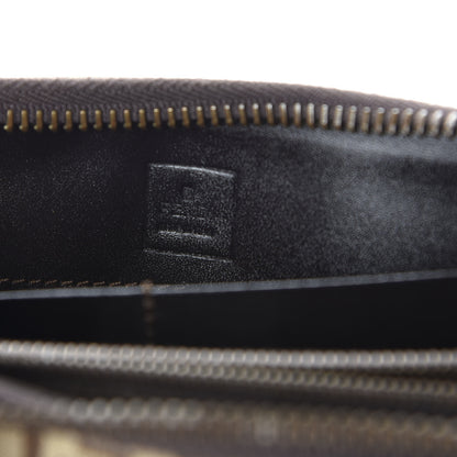 Fendi Zucchino Zip Around Wallet Dark Brown 7 of 8