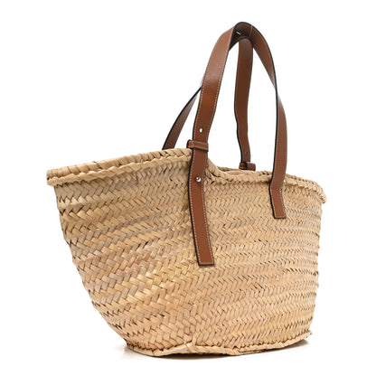 Loewe Raffia Large Basket Tote Bag Natural Tan 3 of 9