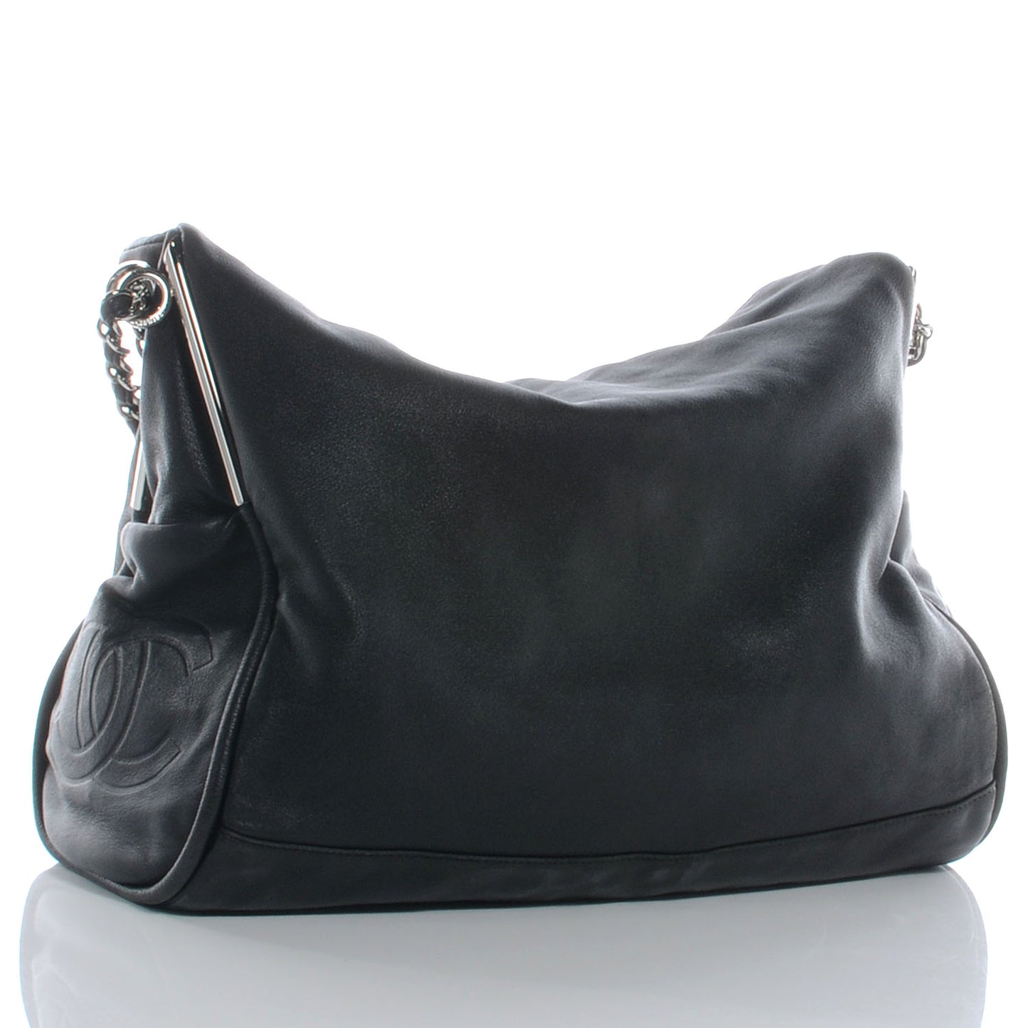 Lambskin Large Ultimate Soft Shoulder Bag Black