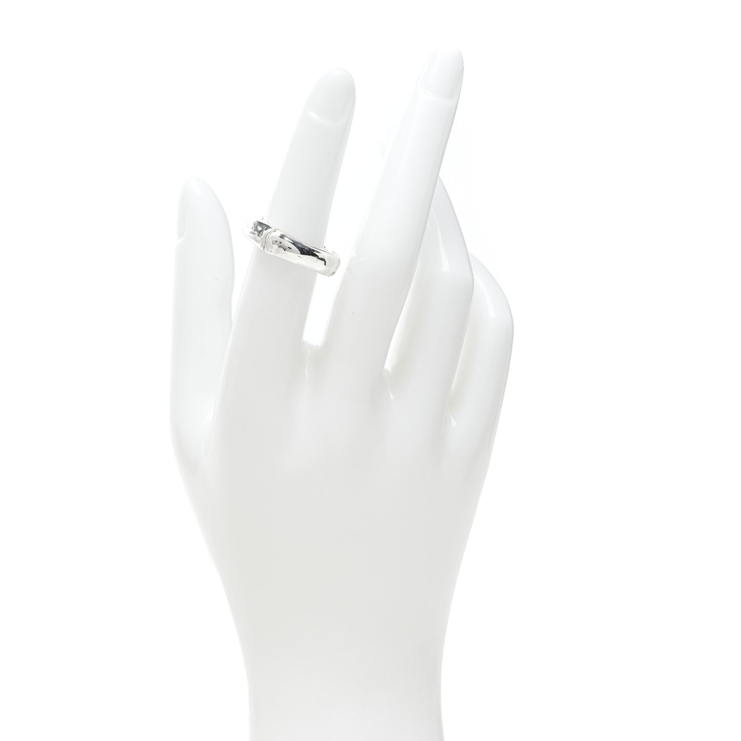 Sterling Silver 6mm Bamboo Ring 50 5.5