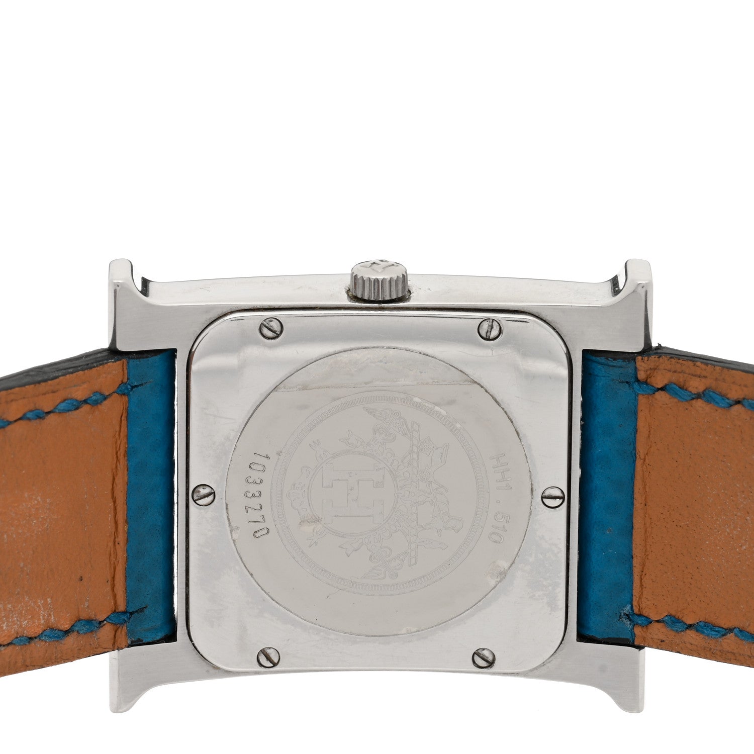 Hermes Stainless Steel Lizard 26mm Heure H Hour Quartz Watch Mykonos 4 of 4