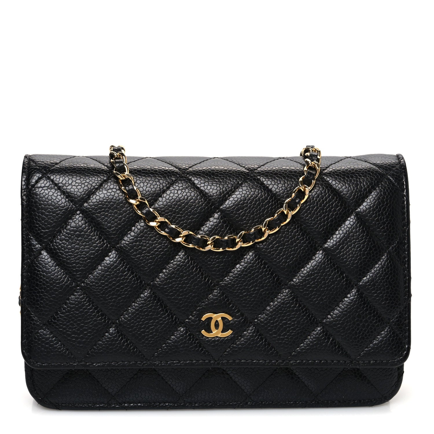 Chanel Caviar Quilted Wallet on Chain WOC Black 1 of 12
