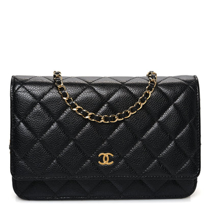 Chanel Caviar Quilted Wallet on Chain WOC Black 1 of 12