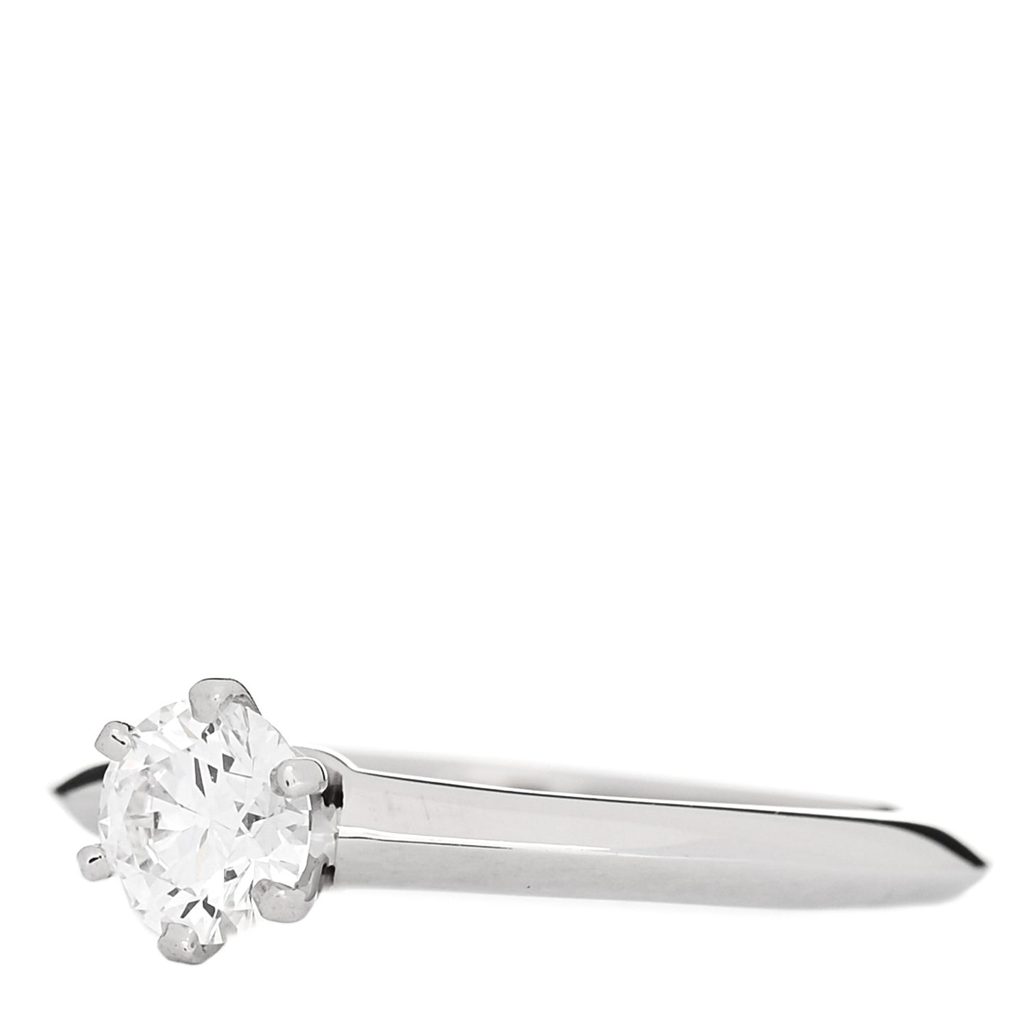 Platinum Diamond .46ct Solitaire Engagement Ring 50 5.5
