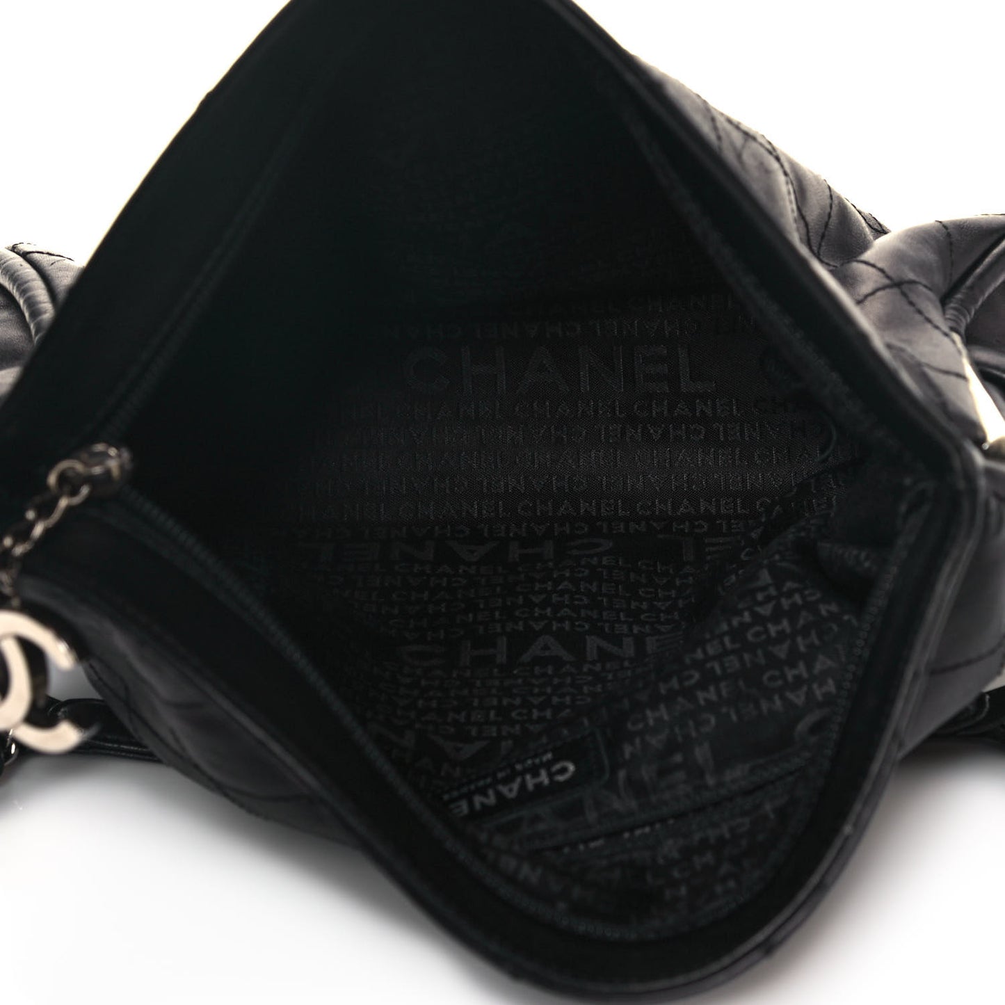 Lambskin Stitched Medium Ultimate Soft Tote Black