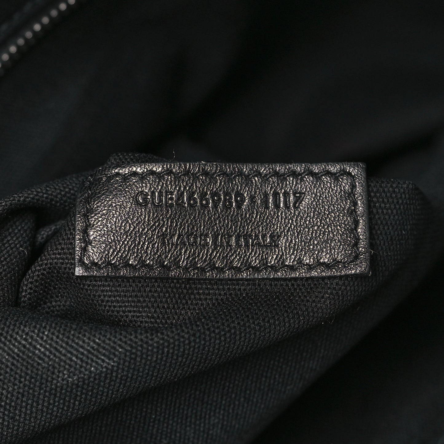 Calfskin Crocodile Embossed Large Convertible ID Bag Black