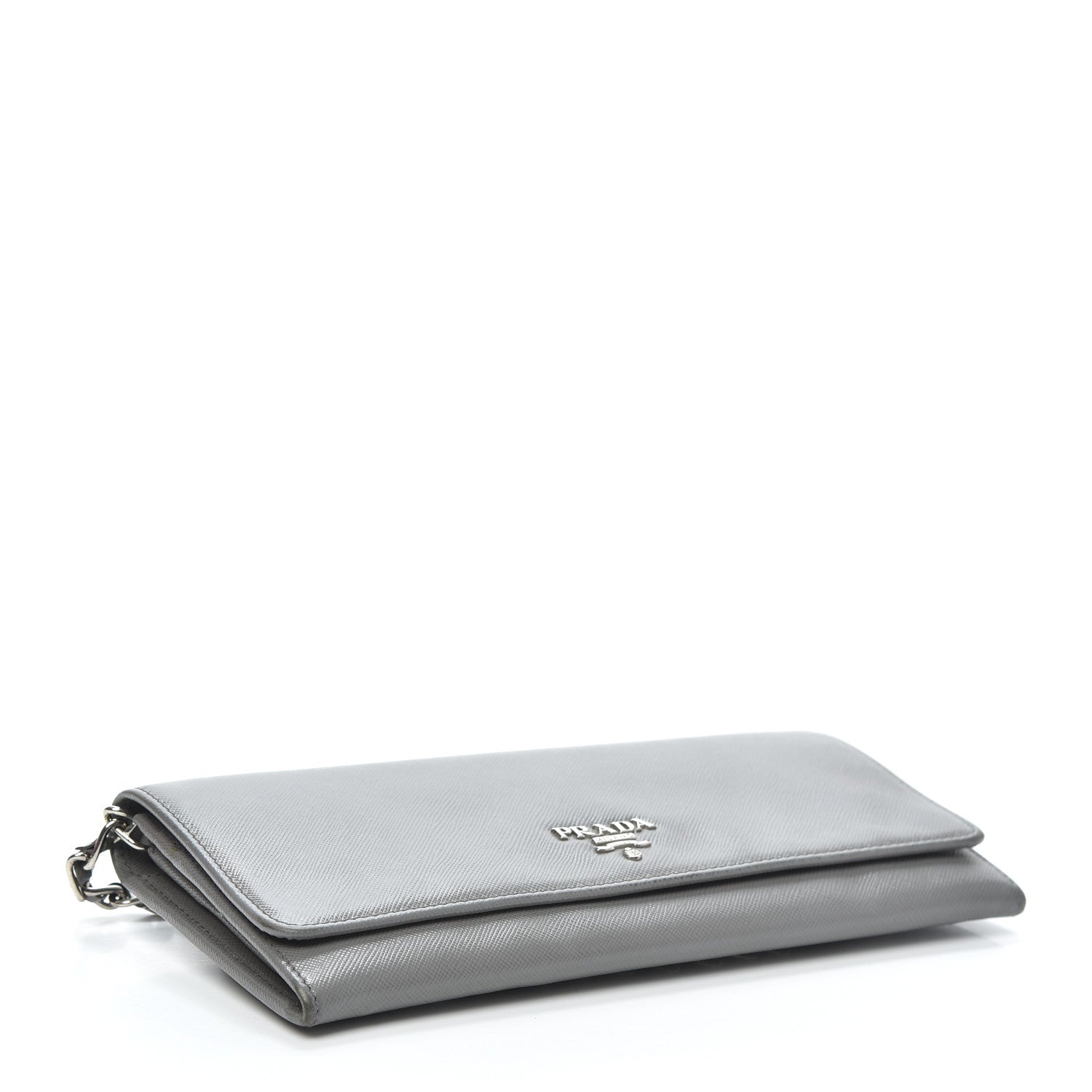 Prada Saffiano Metal Oro Chain Wallet Marmo 4 of 8
