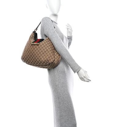 Gucci Monogram Large New Ladies Web Hobo Dark Brown 2 of 10