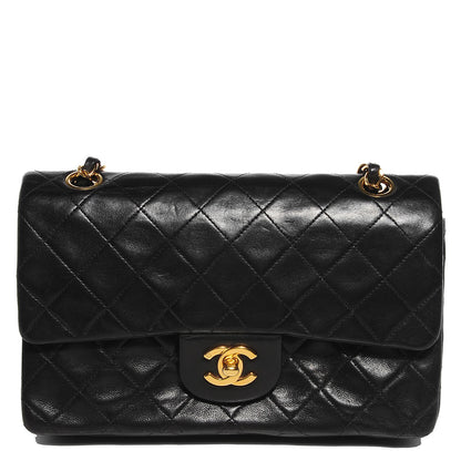 Chanel Lambskin Quilted Small Double Flap Black 1 of 8