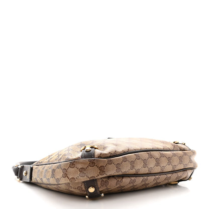 Gucci Crystal Monogram Medium Abbey D Ring Hobo Brown 4 of 11