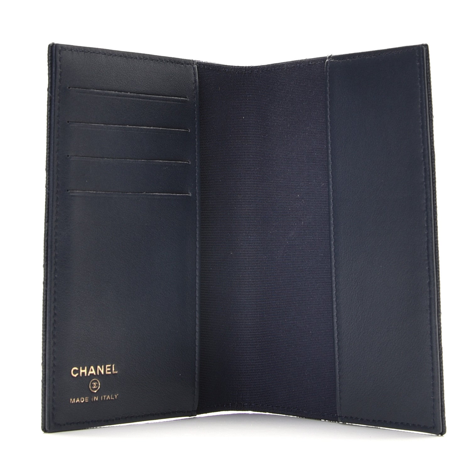 Chanel Caviar Quilted Passport Holder Navy Blue 4 of 8