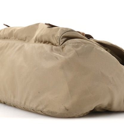 Prada Re-Nylon Vela Saffiano Pocket Double Buckle Messenger Shoulder Bag Cammeo 11 of 11