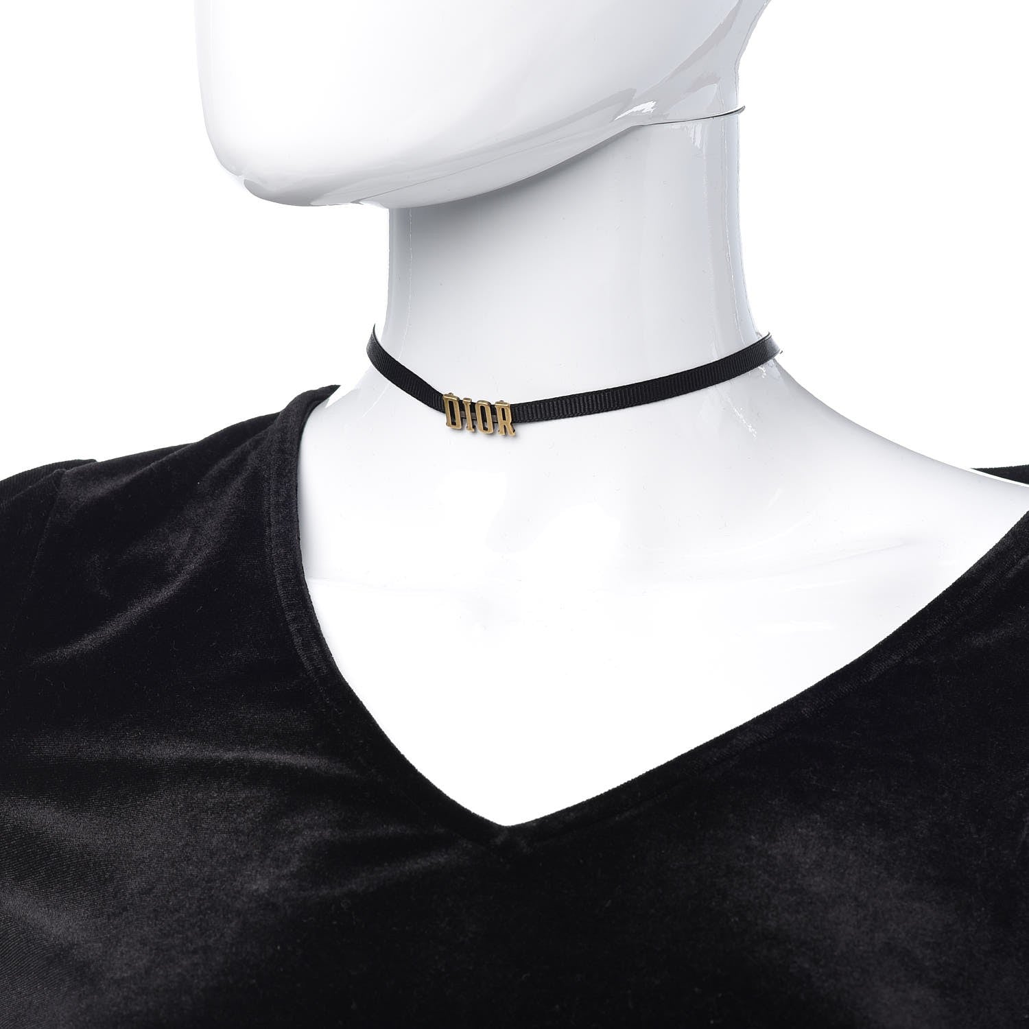 Christian Dior Grosgrain Ribbon Dio(r)evolution Choker Necklace Black 2 of 3