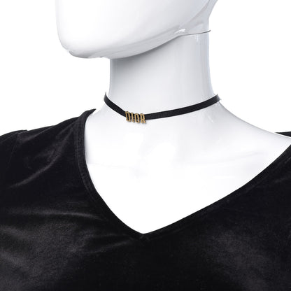 Christian Dior Grosgrain Ribbon Dio(r)evolution Choker Necklace Black 2 of 3