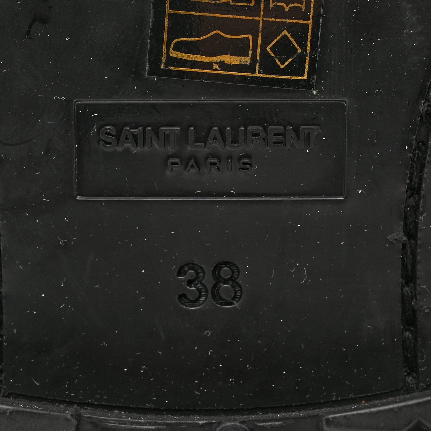 Saint Laurent Calfskin Womens Army Combat Boots 38 Black 8 of 9