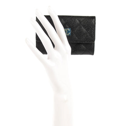 Chanel Caviar Quilted Flap Card Holder Black 2 of 9