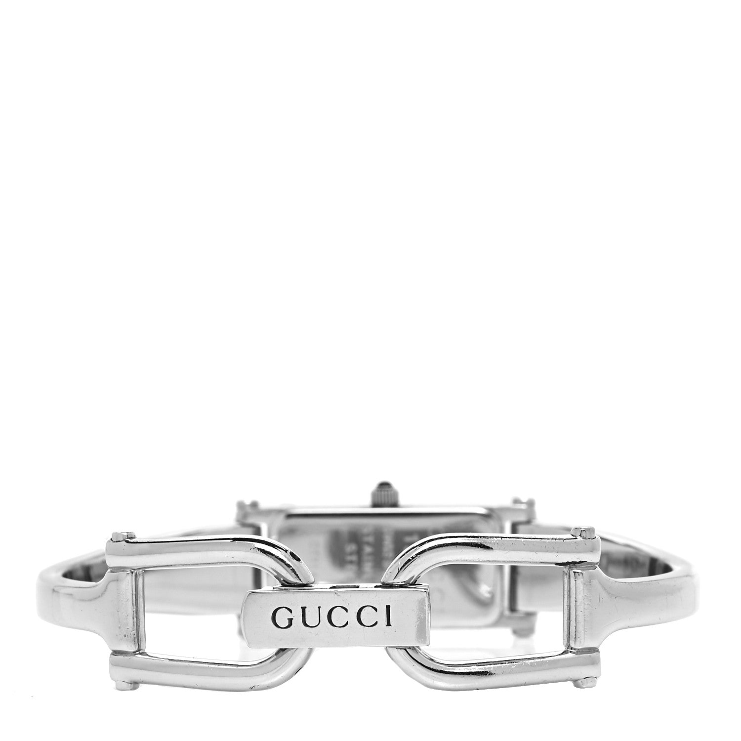 Gucci Stainless Steel Pink Mother of Pearl 12mm 1500L Horsebit Quartz Watch 3 of 4