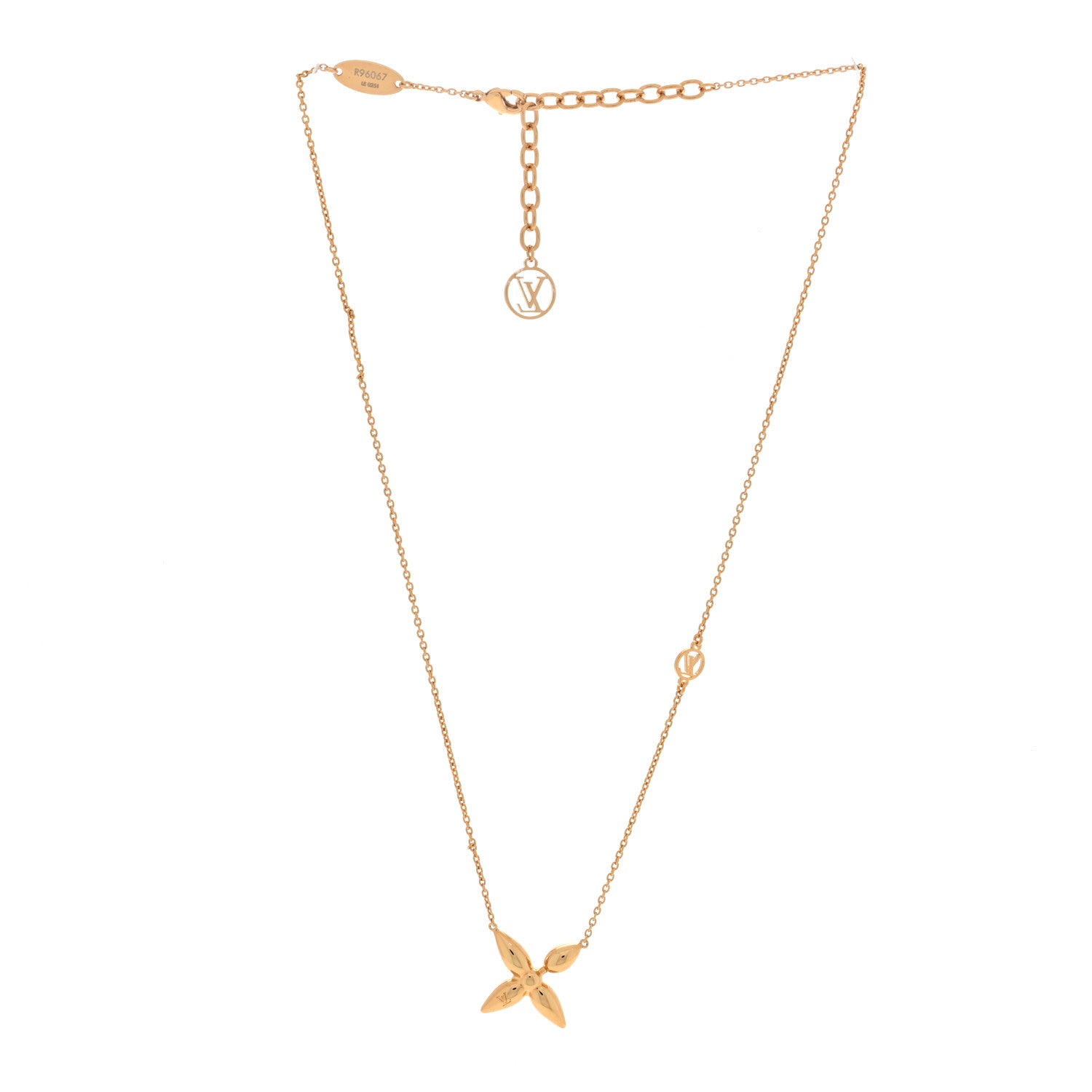 Louis Vuitton Metal Louisette Necklace Gold 3 of 4