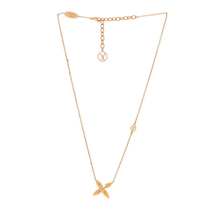Louis Vuitton Metal Louisette Necklace Gold 3 of 4