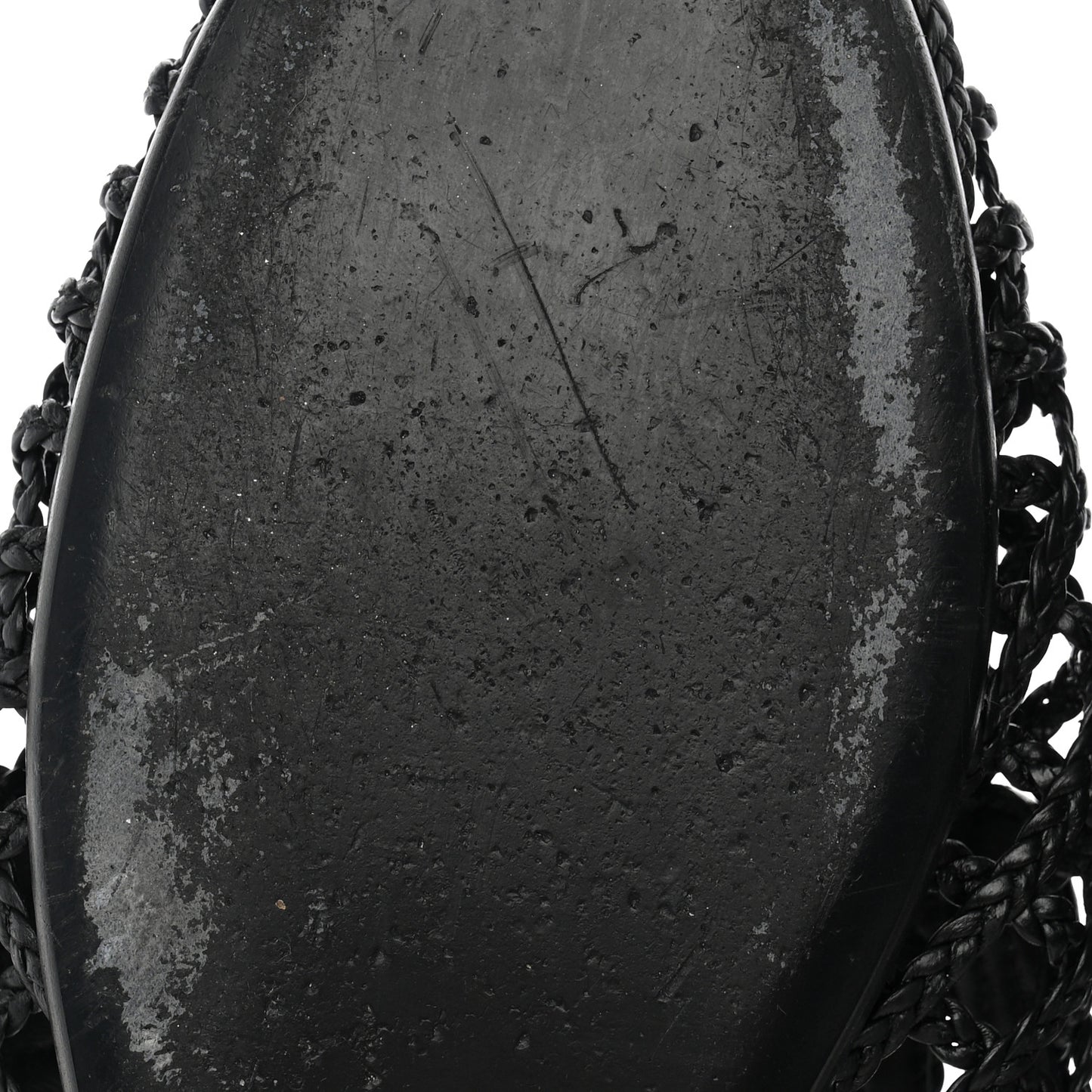 Braided Lambskin Mule Sandals 39 Black