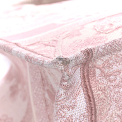 Christian Dior Canvas Toile De Jouy Embroidered Medium Book Tote Pink 9 of 14
