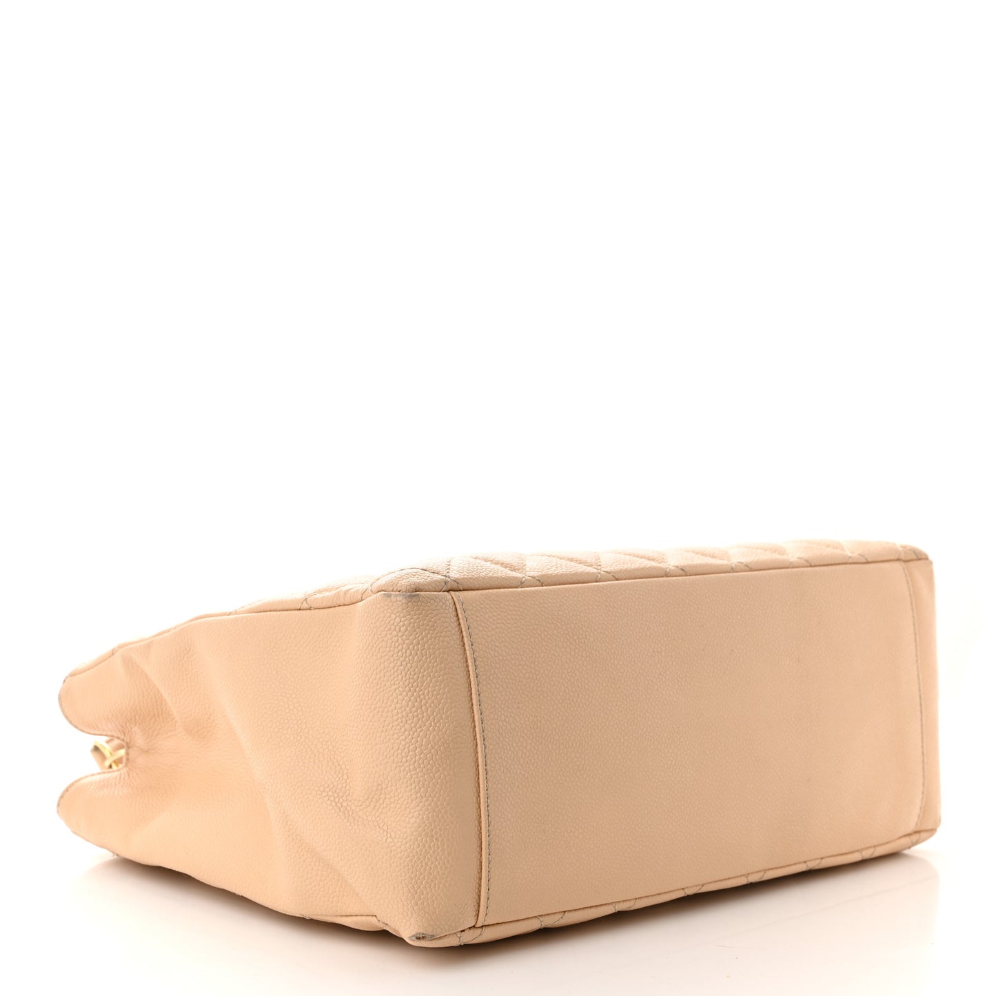 Caviar Quilted Grand Shopping Tote GST Beige