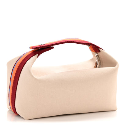 Hermes Canvas Small Bride-A-Brac Pavillon Pouch Natural Multicolor 3 of 6